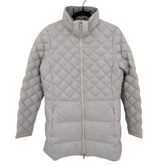 The North Face Tyndall Down Jacket Womens M Gray Old Money Preppy Apres Ski Fall - Picture 1 of 16
